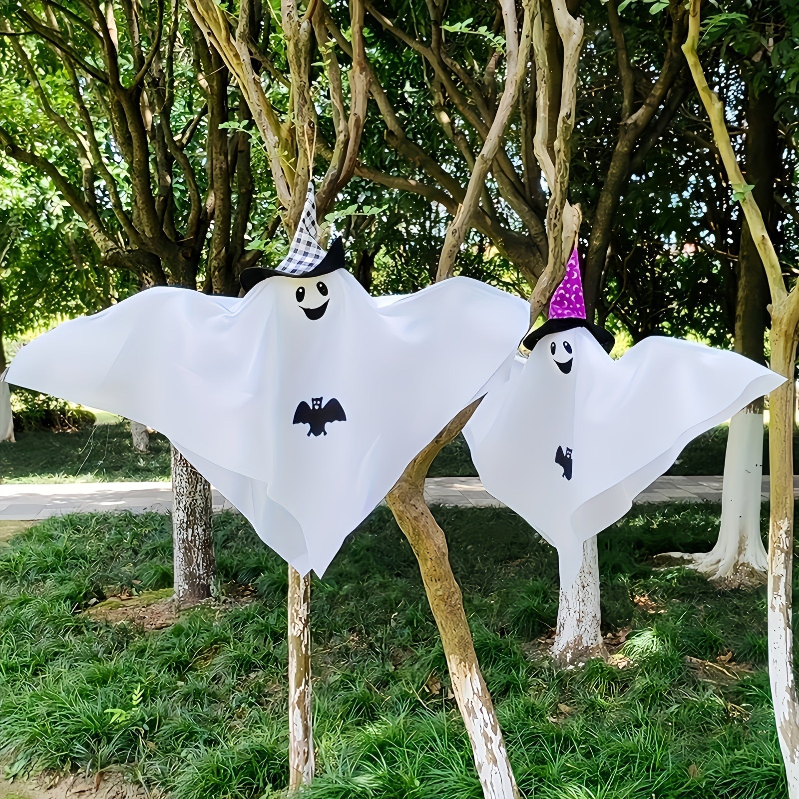 White Bat Halloween Decoration Set (2pcs) Halloween - Tophatter Daily Deals