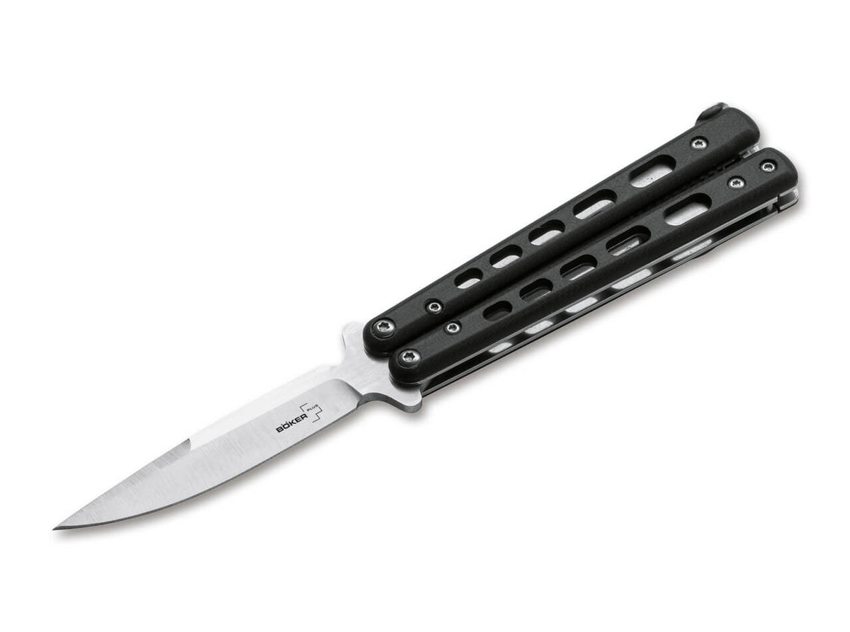 Boker Plus Balisong - Black G10 - Small Butterfly Knife - 06EX226 Butterfly Knives - Tophatter Daily Deals