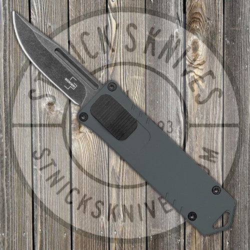 Boker Plus USB OTF - Grey Aluminum Handle - D2 Steel - Automatic - 06EX276S01 Knives - Tophatter Daily Deals