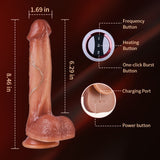 MASK - 8.6 Inch Bloodshot Thrusting Swinging Heating Dildo Dildos - Tophatter Daily Deals