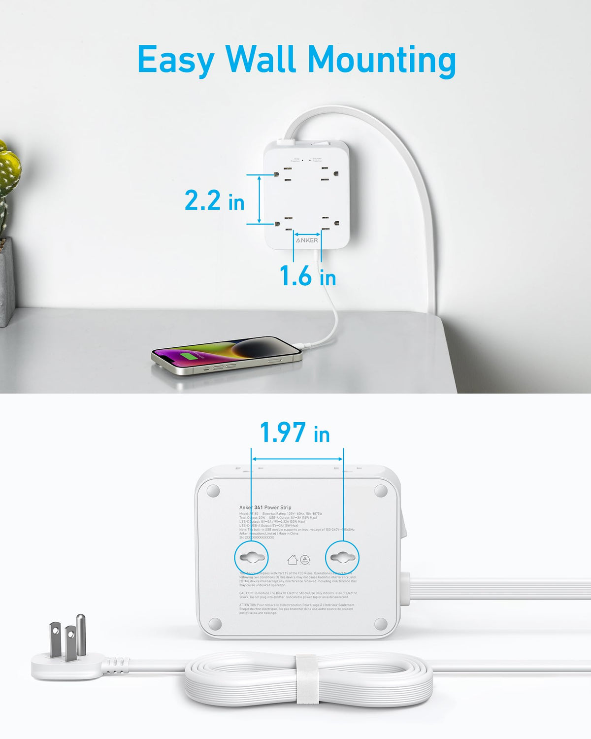 Anker 341 USB Power Strip Batteries & Power Accessories - Tophatter Daily Deals