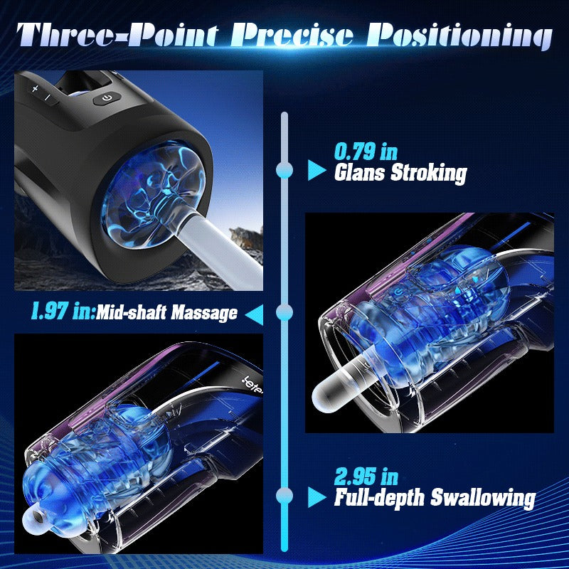 Acmejoy -Leten 3D Fleshy Telescopic Vibrating Automatic Male Masturbator Blowjob Stroker Masturbation Cup - Tophatter Daily Deals