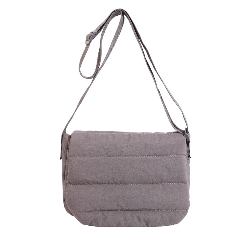 Afton Quilted Foldover Crossbody Gray Handbags & Wallets - Tophatter Daily Deals
