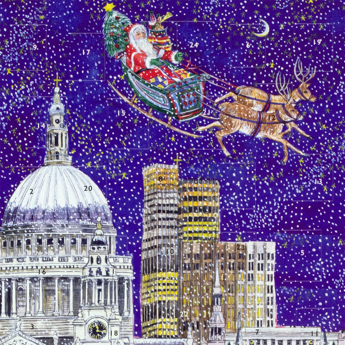 City of London Christmas Advent Calendar | Santa Picture Advent Calendar - 21cm Advent Calendar - Tophatter Daily Deals