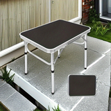 Adjustable Height Folding Table Portable Black Folding Tables - Tophatter Daily Deals