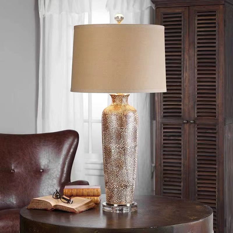 Bedroom Bedside Vintage Snakeskin Pattern Ceramic Table Lamp 0 - Tophatter Daily Deals
