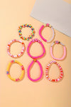 Coral Paradise Boho Colorful Flower Heart Beads Bracelet Bracelets - Tophatter Daily Deals