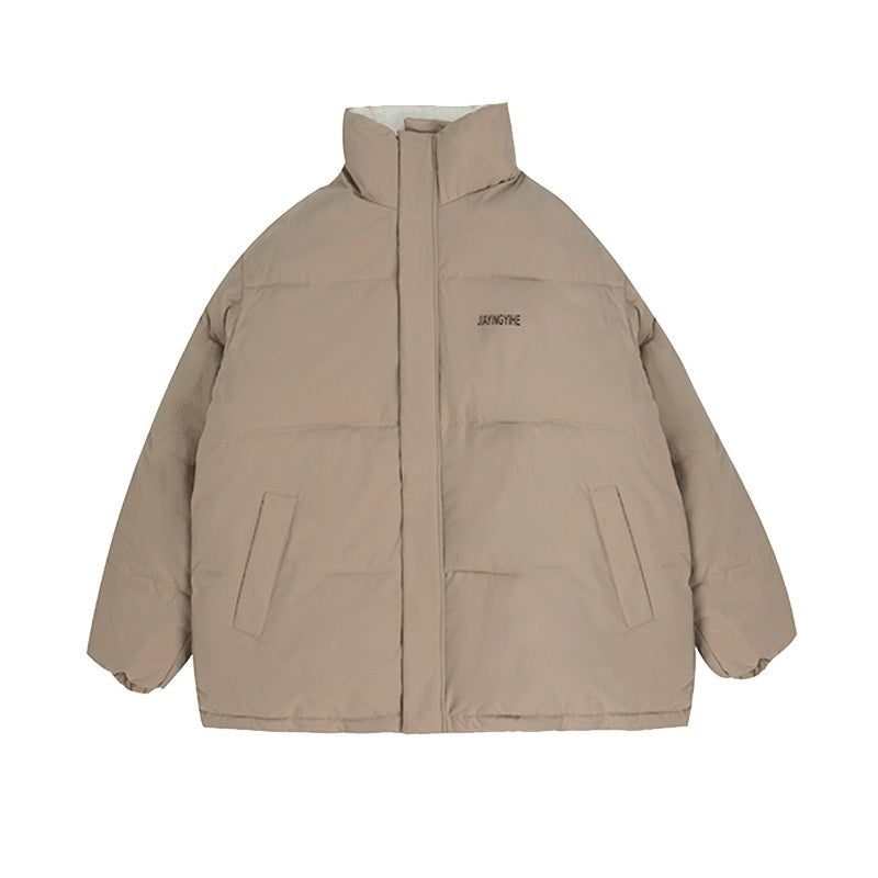 Warm Relaxed Women’s Puffer Jacket - Oversized Fleece Winter Khaki 3D Changing Face Moving Picture Frame - Tophatter Daily Deals