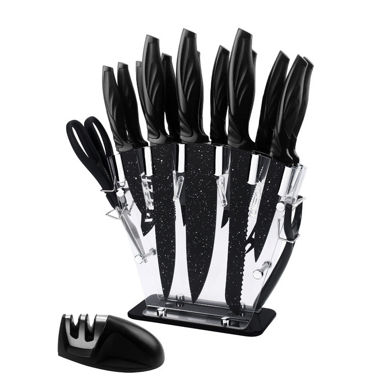 A Full Set Of Kitchen Knives 17 Stainless Steel Knives 0 - Tophatter Daily Deals