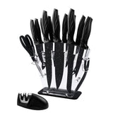 A Full Set Of Kitchen Knives 17 Stainless Steel Knives 0 - Tophatter Daily Deals
