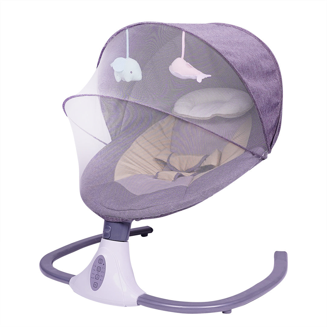 Baby Rocking Chair Soothing Chair Electric Smart Cradle Sky grey 0 - Tophatter Daily Deals