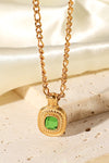 18K Gold Plated Inlaid Rhinestone Pendant Necklace Necklaces - Tophatter Daily Deals