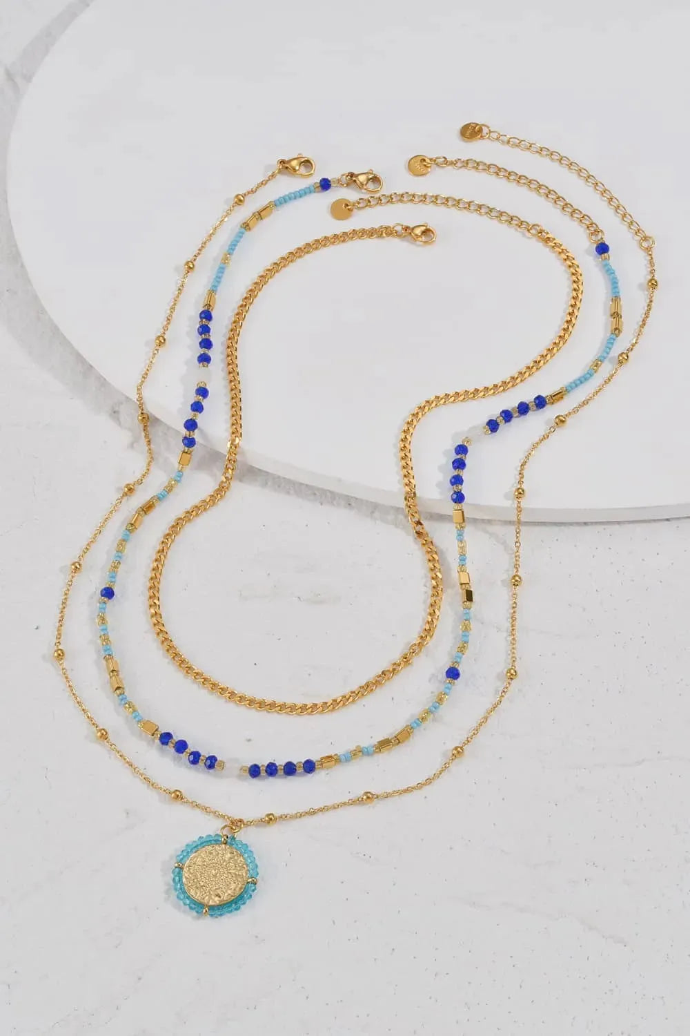 Three-Piece Beaded Necklace Set Necklaces - Tophatter Daily Deals