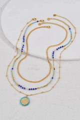 Three-Piece Beaded Necklace Set Necklaces - Tophatter Daily Deals