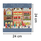 Festive Street Christmas Advent Calendar | Traditional Picture Advent Calendar Advent Calendar - Tophatter Daily Deals