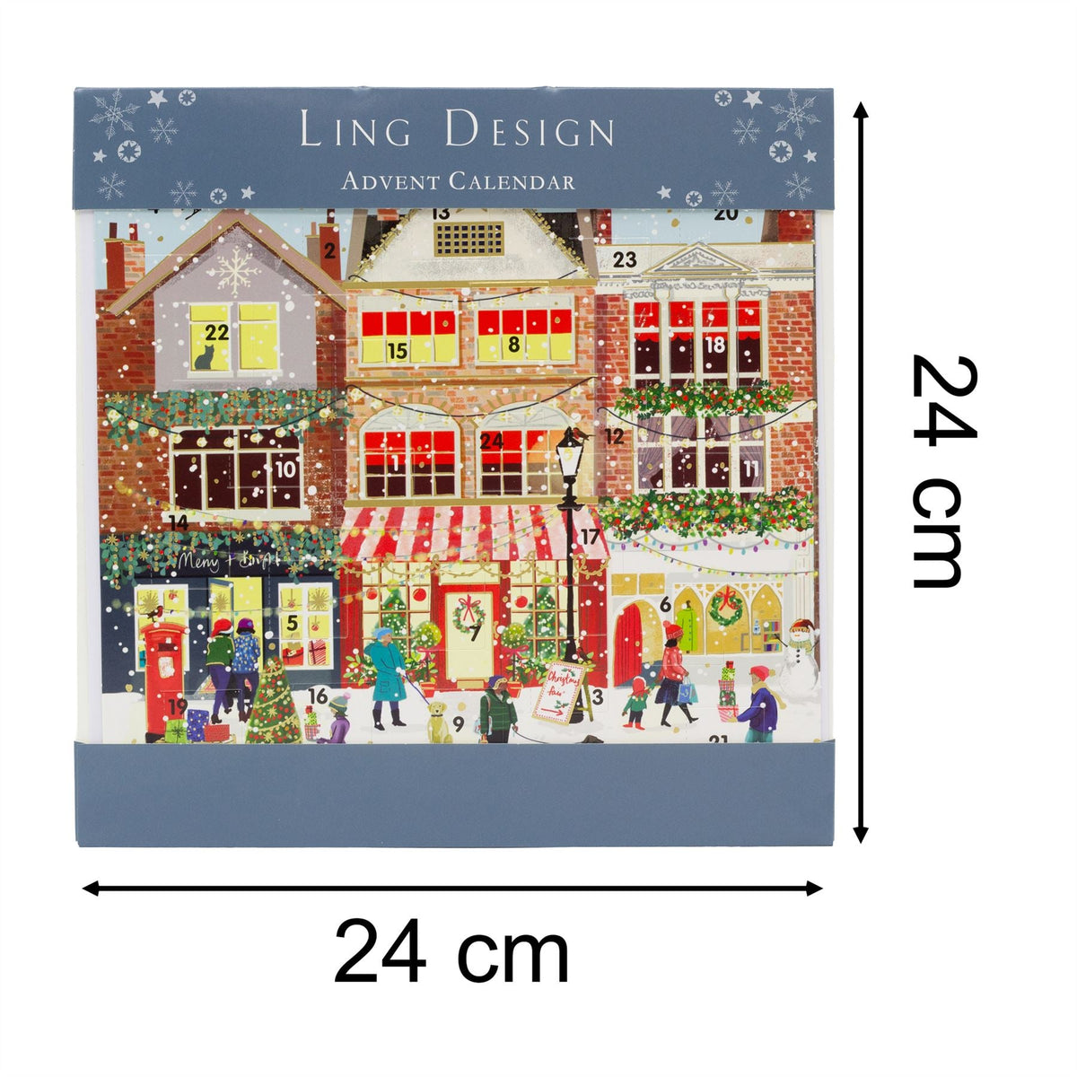 Festive Street Christmas Advent Calendar | Traditional Picture Advent Calendar Advent Calendar - Tophatter Daily Deals