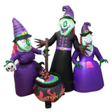 Witch Inflatable Luminous Halloween Yard Decor Outdoor 3D Changing Face Moving Picture Frame - Tophatter Daily Deals