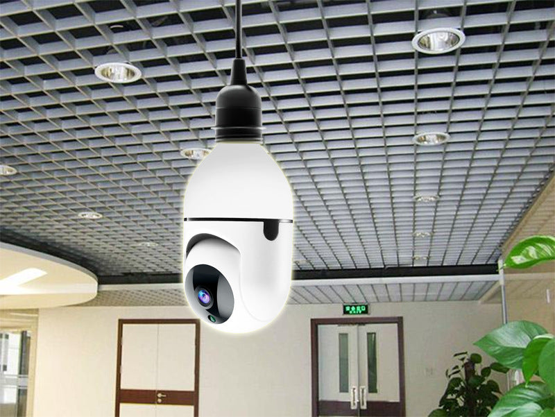 Bulb Shaking Head Machine Yilot APP Wireless WIFI Camera Home Security Monitoring White 0 - Tophatter Daily Deals