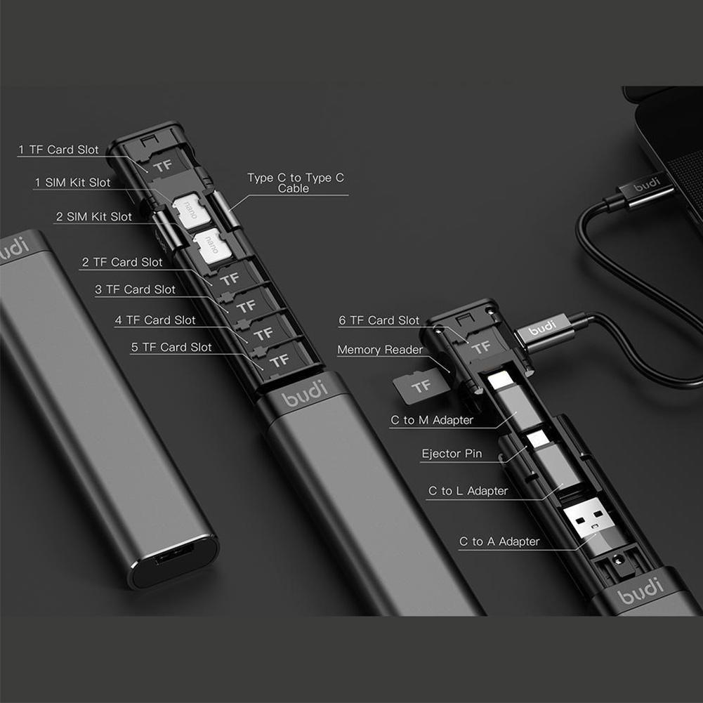 3 In 1 Multi-function Smart Adapter Card Storage Data Cable USB Box Universal For Phone Protable Phone Supplies 0 - Tophatter Daily Deals