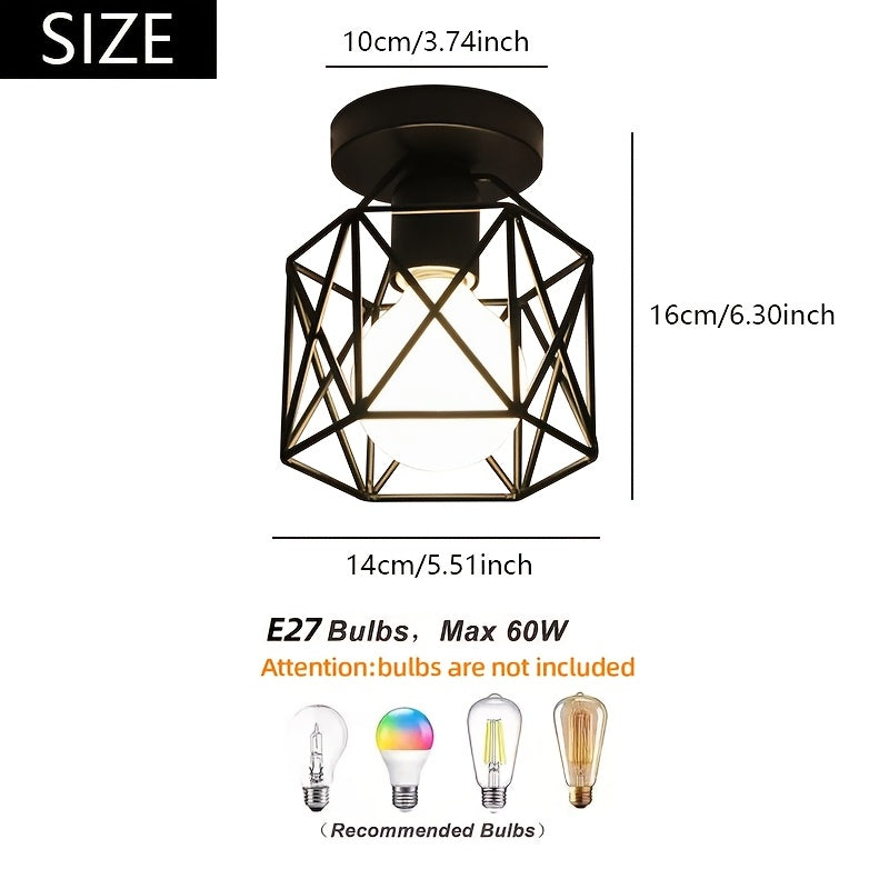 Ceiling Lights Geometric Metal Fixtures (4PCS) Ceiling Light Fixtures - Tophatter Daily Deals