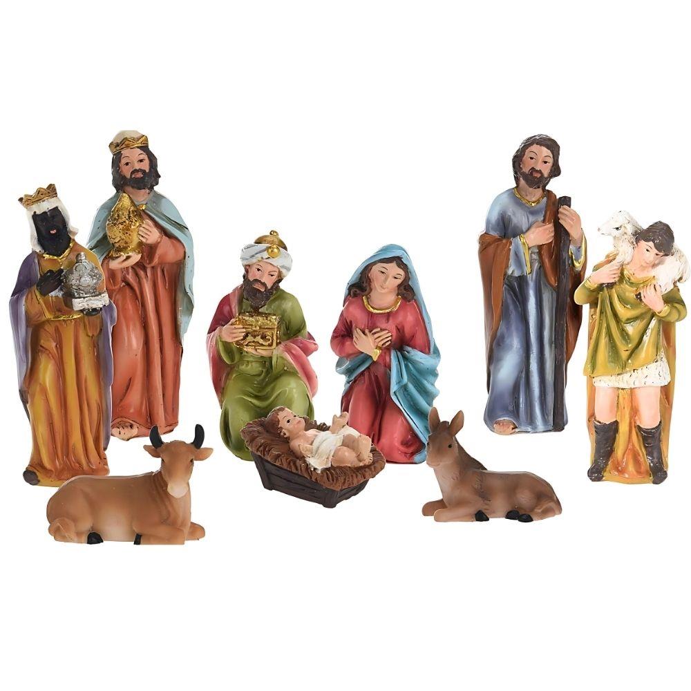 Traditional Nativity Set With 9 Detailed Figurines Nativity Set - Tophatter Daily Deals
