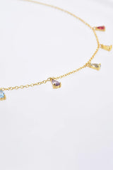 925 Sterling Silver Zircon Necklace Necklaces - Tophatter Daily Deals