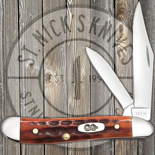 Case Peanut - Pocket Worn Harvest Orange Bone - 07404 Traditional Knives - Tophatter Daily Deals