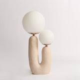 Bedside Bedroom Designer Model Room Double-head Resin Table Lamp A EU 0 - Tophatter Daily Deals