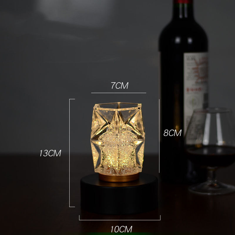 Bar Atmosphere Table Crystal Lamp Led LightsCharging Warm white light 220V US 0 - Tophatter Daily Deals