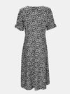 Full Size Printed Surplice Flounce Sleeve Midi Dress Casual Dresses - Tophatter Daily Deals