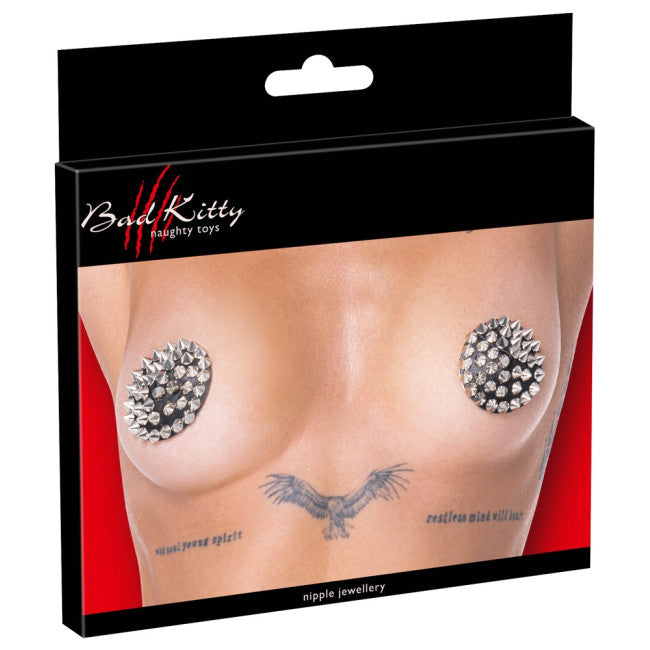 Bad Kitty Spike Nipple Stickers – Reusable Nipple Stickers > Clothes > Pasties - Tophatter Daily Deals