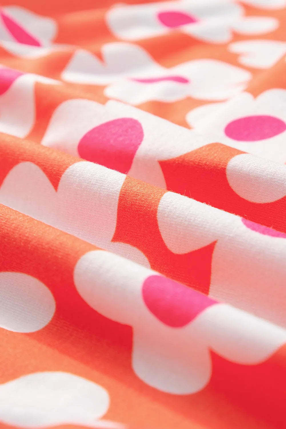 Orange Flower Print Short Sleeve Shirt Pajamas Set Loungewear & Sleepwear/Sleepwear - Tophatter Daily Deals