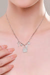 925 Sterling Silver Lock & Key Zircon Pendant Necklace Necklaces - Tophatter Daily Deals