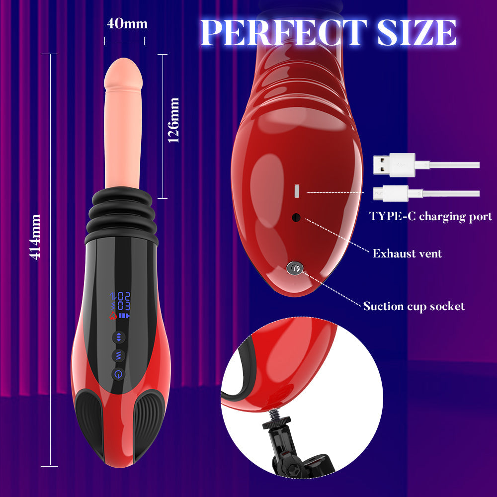 Acmejoy - 9 Thrusting Vibrating Heating Dildo Sex Machine Dildos - Tophatter Daily Deals