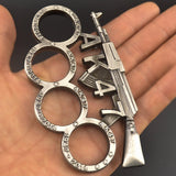 AK47 Brass Knuckle Design Silver Gray round - Tophatter Daily Deals