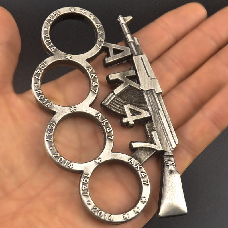 AK47 Brass Knuckle Design Silver Gray round - Tophatter Daily Deals