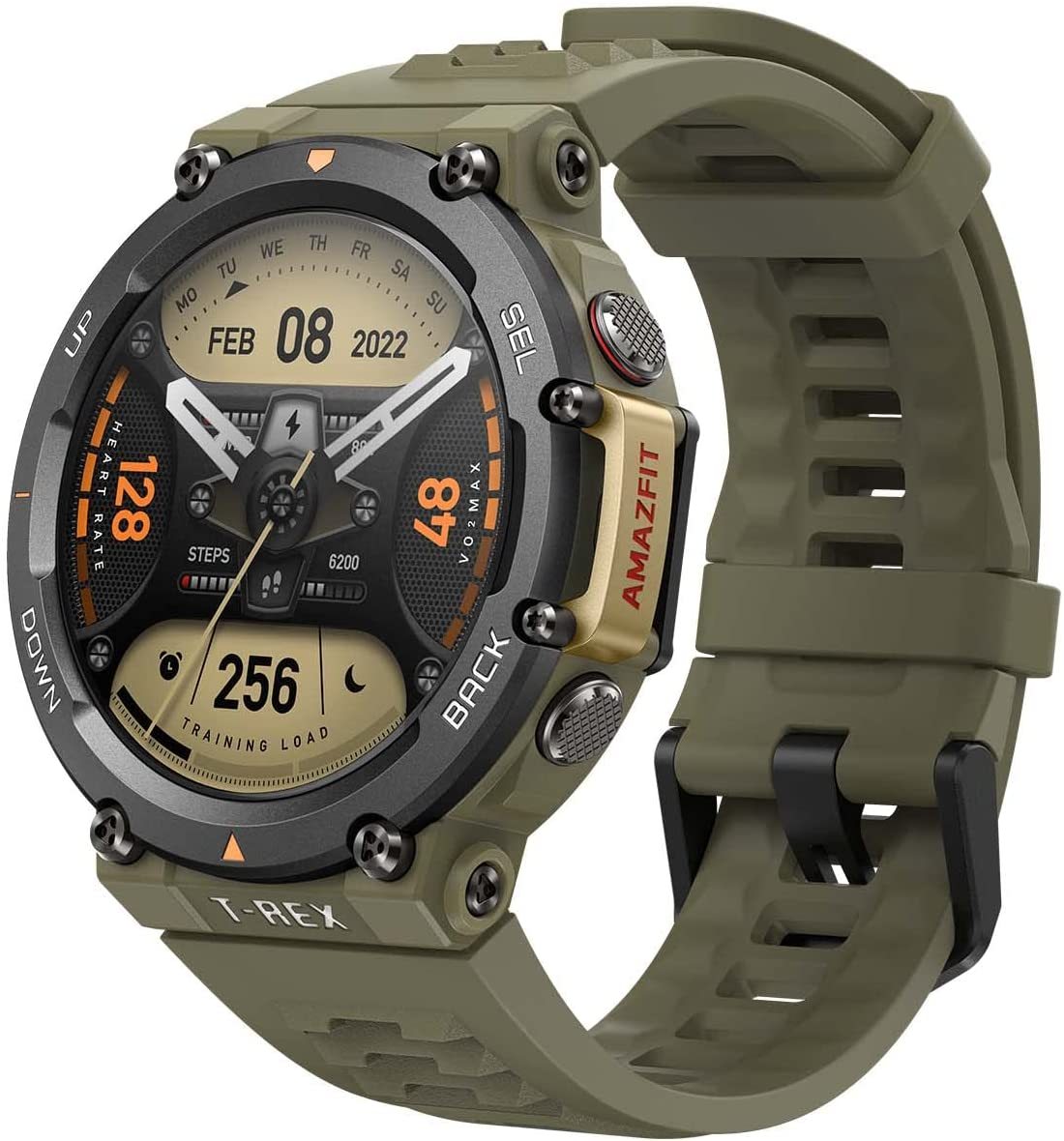 Amazfit T Rex 2 Smartwatch T Rex 2 Dual Band Route Import 150 Built In Sports Modes Smart Watch Army Green 0 - Tophatter Daily Deals