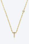 Q To U Zircon 925 Sterling Silver Necklace T Gold One Size Necklaces - Tophatter Daily Deals