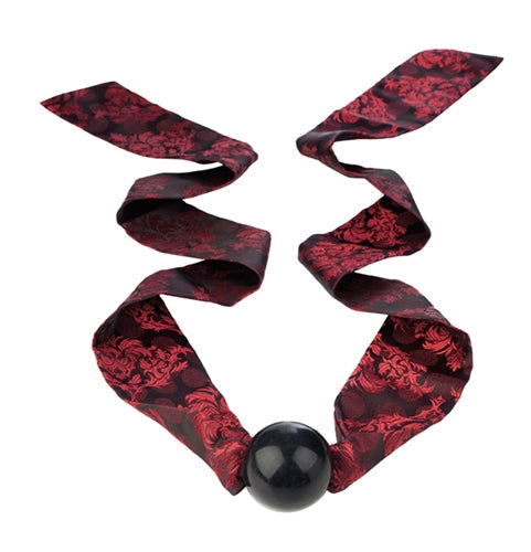 Scandal Ball Gag Red and Black Double-Padded Straps with 1.75 Inch Silicone Ball > Bondage Gear > Gags and Bits - Tophatter Daily Deals