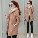 Autumn Winter Coat Cardigan Winter Faux Lamb Fur Coat Brown 0 - Tophatter Daily Deals
