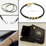 Beaded Stainless Steel Heart Couple Bracelet 7 - Tophatter Daily Deals