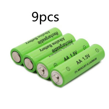 Alkaline Rechargeable Battery Industrial Grade 5 AA 1.5V Green 9PCS 0 - Tophatter Daily Deals