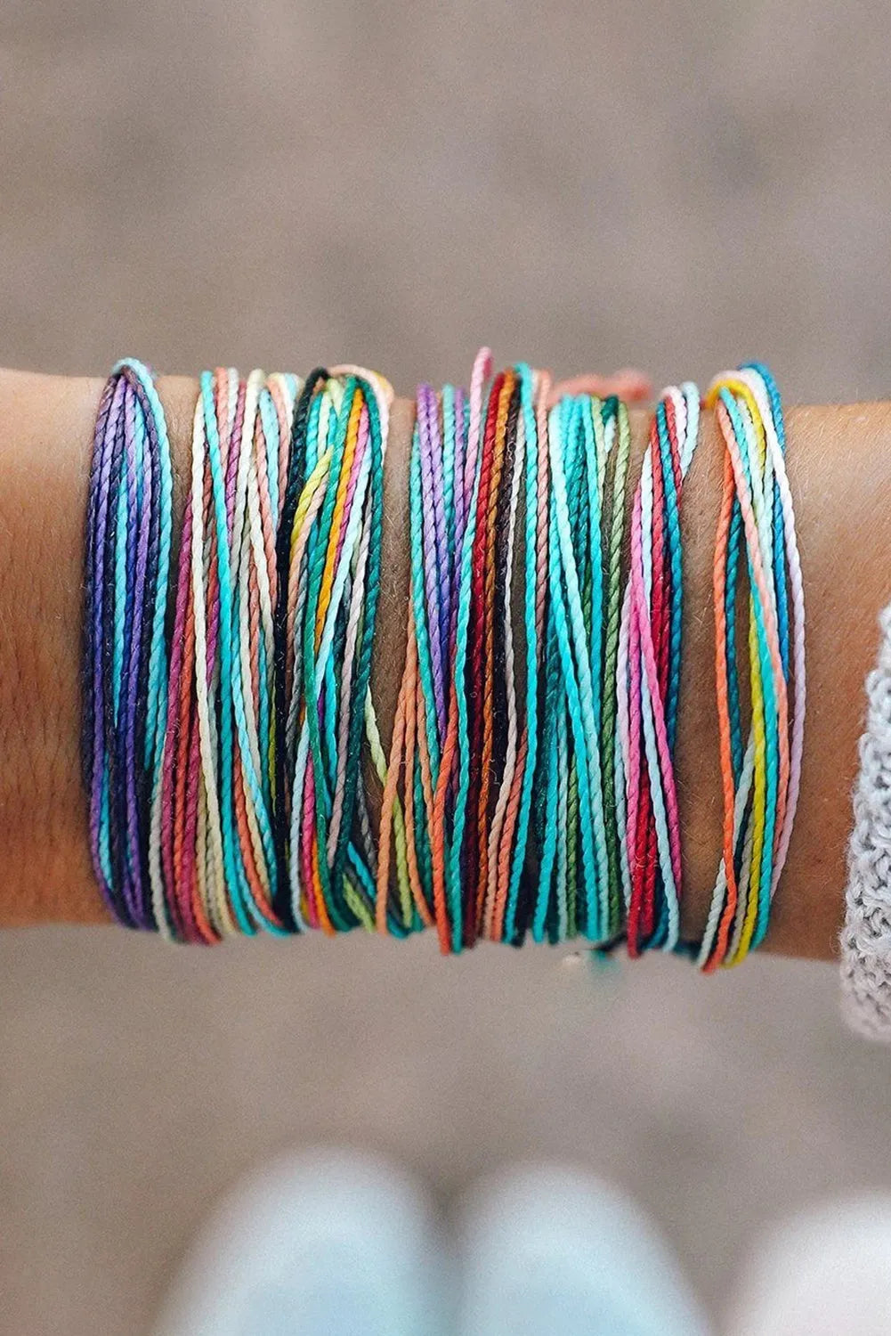 Multi Color Wax Rope Woven Bracelet Set Bracelets - Tophatter Daily Deals