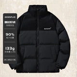 Insulating Mens Puffer Jacket - Corduroy Yoke, Duck Down Dark Night Black 3D Changing Face Moving Picture Frame - Tophatter Daily Deals