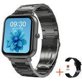 AI Voice Assistant Heart Rate Blood Pressure Blood Oxygen Sleep ZL54C Smart Watch Black Black Three Steel 0 - Tophatter Daily Deals