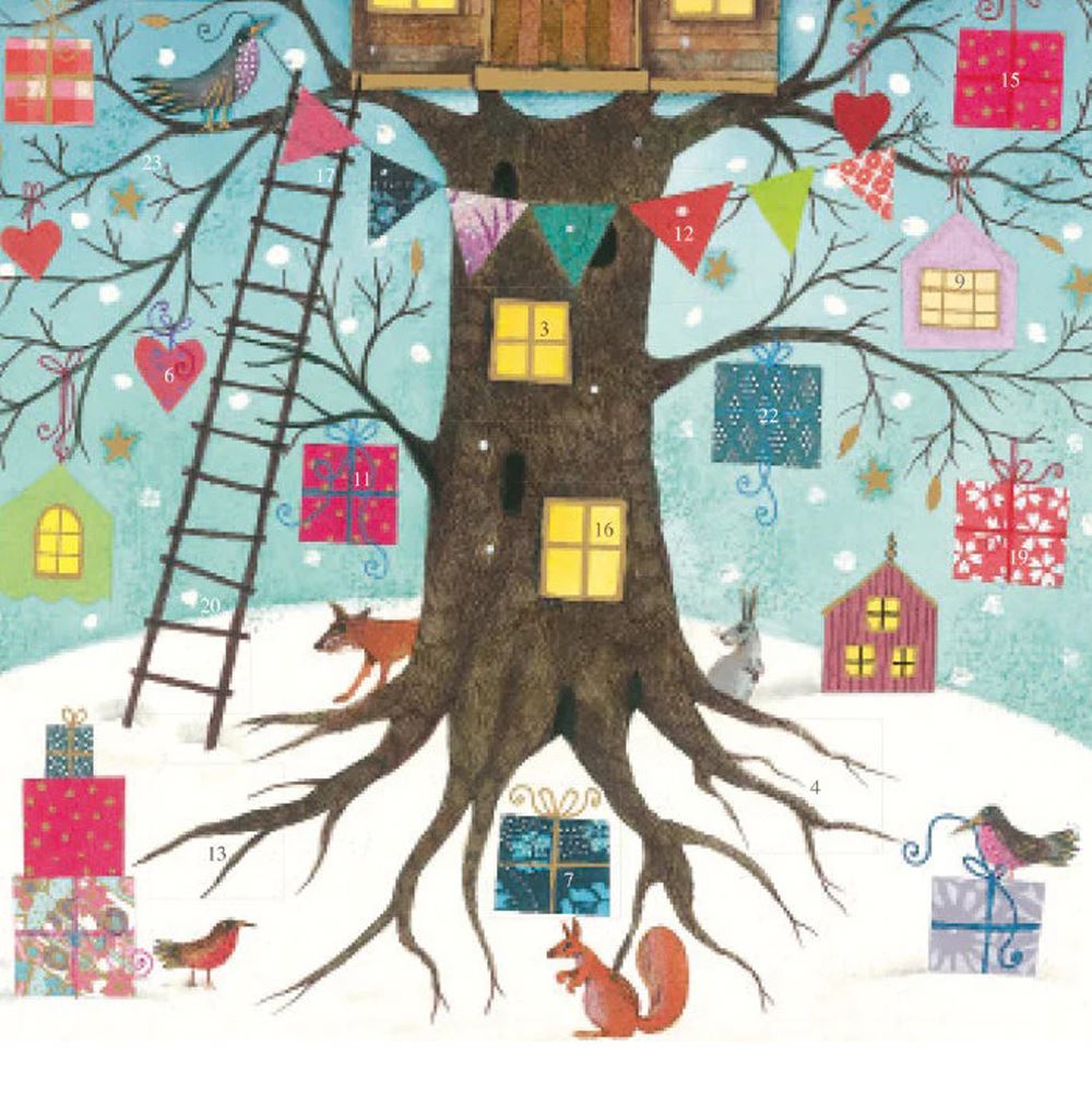 Christmas Advent Calendar Christmas Treehouse | Traditional Door Advent Calendar Advent Calendar - Tophatter Daily Deals