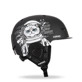 Adult Single And Double Board Snow Goggles Integrated Crash Helmet Space Black Cat 0 - Tophatter Daily Deals