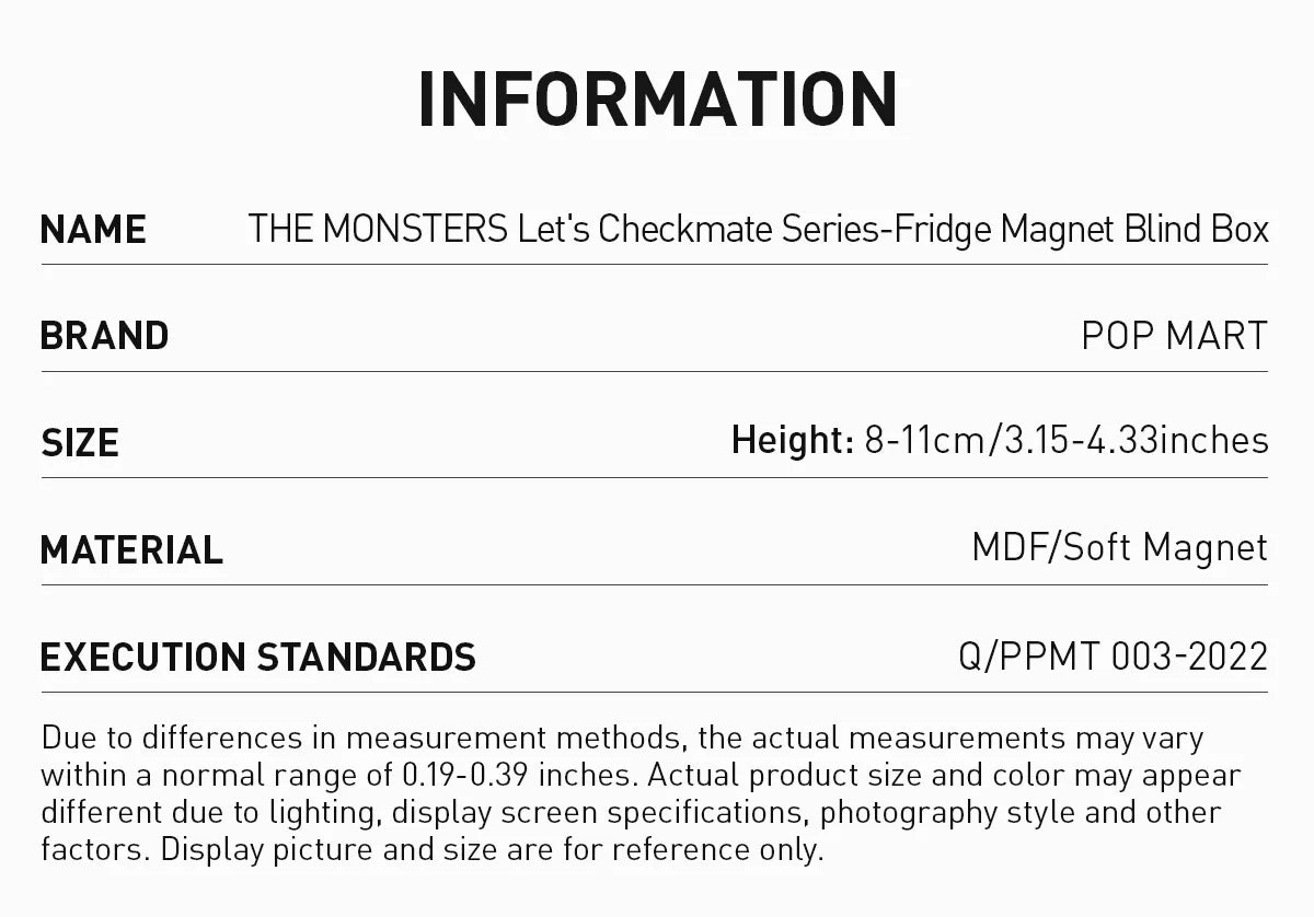 Genuine Pop Mart The Monster Labubu 'Let's Checkmate' Chess Adventure Series Fridge Magnet Mythical - Tophatter Daily Deals