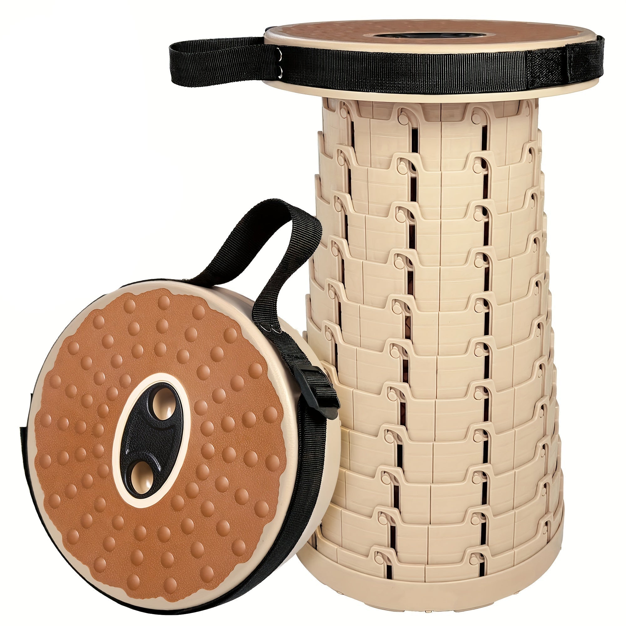 Folding Stool PU Cushion Capacity Outdoor Recreation > Camping > Camp Furniture - Tophatter Daily Deals