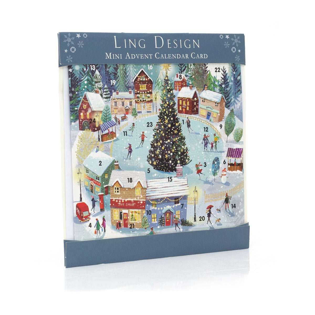 Skating in the Snow Advent Calendar Greetings Card | Christmas Advent Calendar Advent Calendar - Tophatter Daily Deals